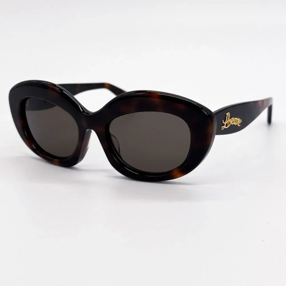 NEW LW40153F 52E, LOEWE WOMEN HAVANA GREY SUNGLASSES LOEWE